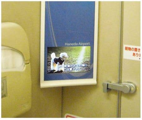 하네다 공항 화장실 광고